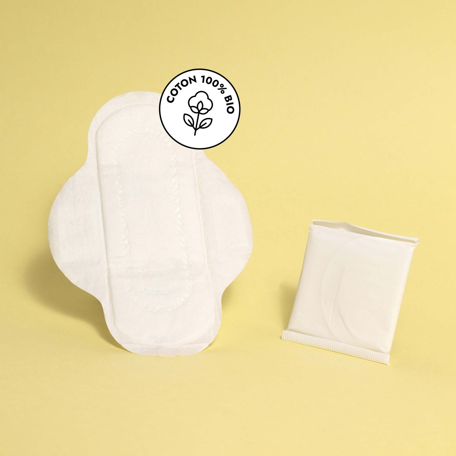 Serviette hygiénique en coton bio ajustée à la morphologie des jeunes filles